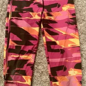 Bebe Sport multi colored Capri spandex work out leggings